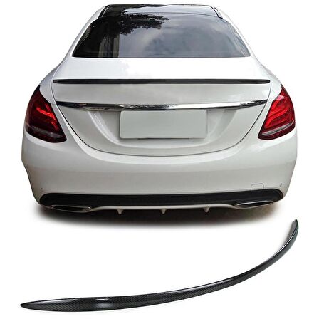 Mercedes w205 bagaj üstü spoiler c63 2015+ c180 siyah boyalı