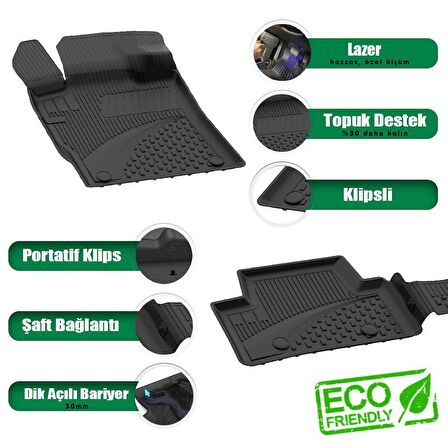 Sahler Sahler BMW G22 2020+ Uyumlu Araca Özel 4.5D Oto Paspas - Havuzlu Paspas - Havuz Paspas