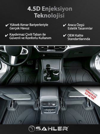 Tesla Model Y Juniper 2025+ Uyumlu SAHLER 4.5D PRO Premium Oto Havuzlu Paspas - Model Y Juniper 2025+