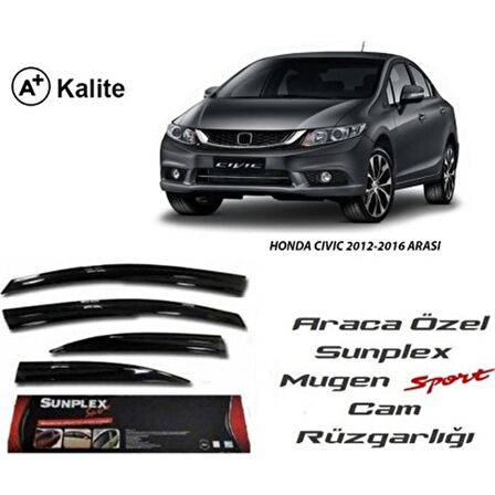 Honda civic fb7 cam rüzgarlığı mugen tip sunplex 2012 / 2016