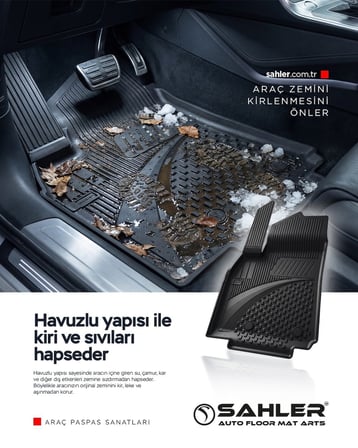 MG HS Benzinli 2025 ve Sonrası Uyumlu 4.5D Premium Havuzlu Oto Paspas -Hybrid Motorlulara Uymaz!