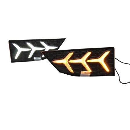 Honda civic fc5 ön sis gündüz drl led lambası farı 2019+ makyajlı 3 ok