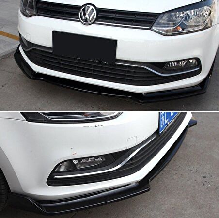 Vw polo 6c ön tampon altı lip 3 parça kulaklı 2014 / 2018