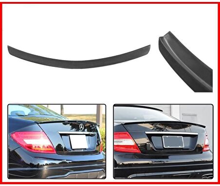 Mercedes w204 bagaj üstü spoiler pianoblack boyalı c63 2007 / 2014