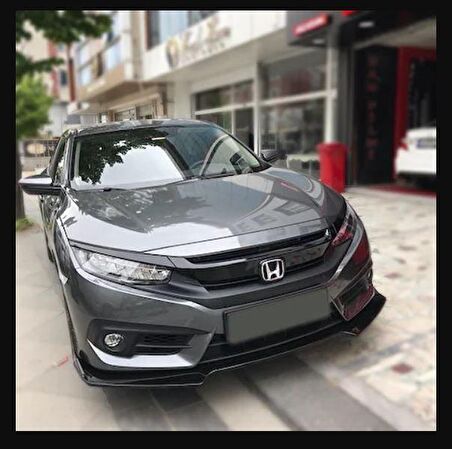 Honda civic fk7 için uygundur ön tampon altı lip 3 parça kulaklı