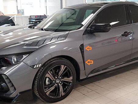 Honda civic fk7 için uygundur çamurluk havalandırma çıtası siyah boyalı