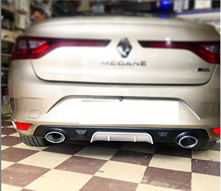 Renault megane 4 arka tampon difüzörü sedan 2016+ gri