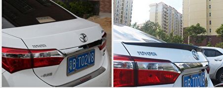 Toyota corolla bagaj üstü spoiler 2013+ siyah boyalı