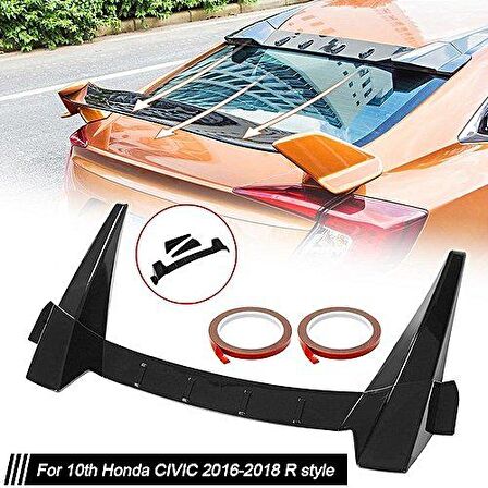 Honda civic fc5 uyumlu cam üstü spoiler typer model sedan araçlar için