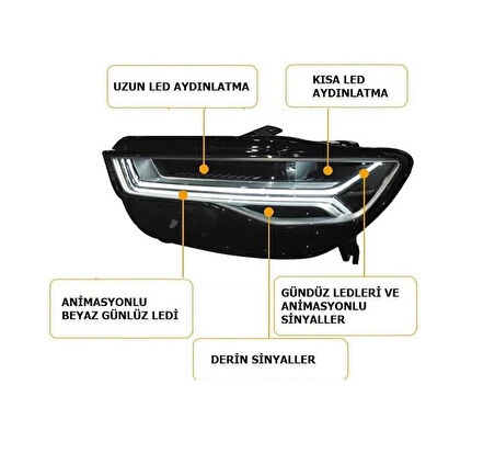 Audi a6 c7 ön far lambası matrix full led 2011 / 2016