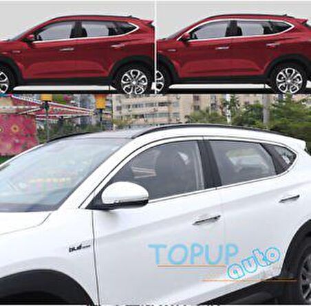 Hyundai tucson cam çerçevesi kenar çıtası krom tamtur 2015+