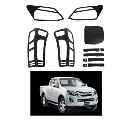 Isuzu dmax dış kaplama seti siyah set full 2016+