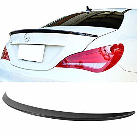 Mercedes cla bagaj üstü spoiler w117 pianoblack boyalı