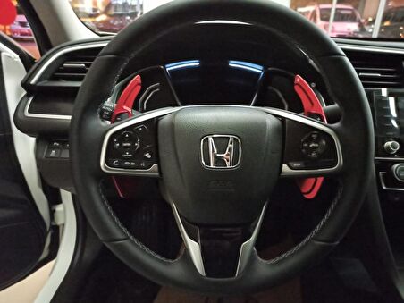 Honda civic fc5 uyumlu direksiyon f1 vites kulakçık paddle shift knob kırmızı