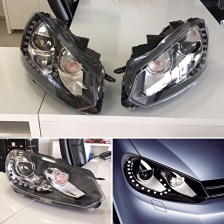 Vw golf 6 ön far r20 model bi-xenon 15 led oem