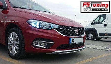 Fiat egea difüzör seti ön ve arka takım çift çıkış gri
