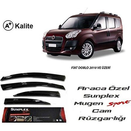 Fiat doblo 2 cam rüzgarlığı 2010+ mugen tip sunplex