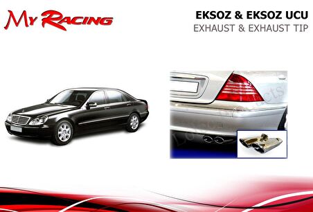 Mercedes w220 s egzoz ucu krom çift çıkış s serisi