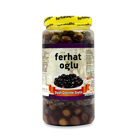 FERHATOĞLU Siyah Çevirme Zeytin 1000 g.(pet ambalaj)
