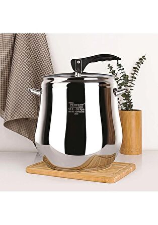 Home Perfect 15 Litre  Paslanmaz Çelik Güveç Düdüklü Tencere