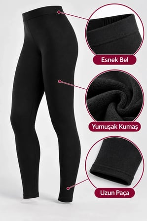 Kadın Termal Tayt (Tutku Yetkili Satıcısı) Siyah 1 Adet - Kışlık İçlik Esnek ve Rahat