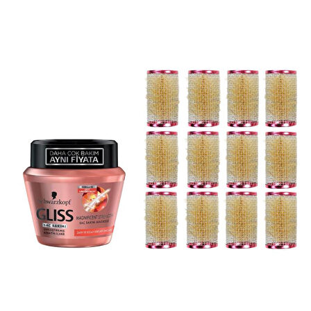 Gliss Magnificent Strength Maske 300 ml ve Trina İğneli Bigüdi 004 Set