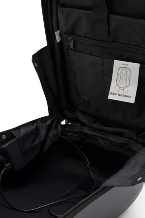 Missidea  Jarmend  Siyah Neon LED Ekranlı Akıllı Sırt Çantası Sert Kabuk Kask Bölmeli