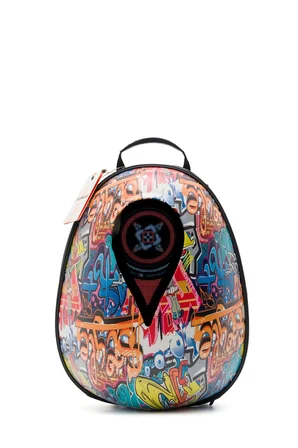 Missidea Jarmend  Meteor LED Ekranlı Motosiklet Sırt Çantası Kask Formlu Gariffiti +Powerbank Hediyelidir