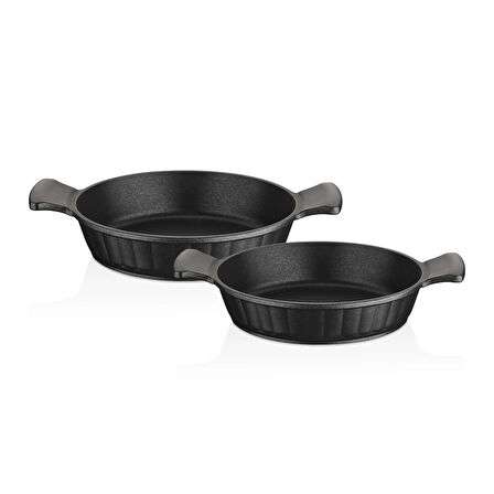 Amboss Kuvars 2 Parça Döküm Titanyum Kaplama Sahan Seti 18-20 cm