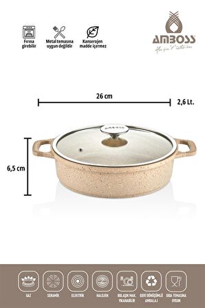 Amboss Montana 3 Parça Granit Set (Cappucino)