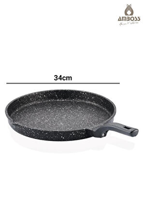 Döküm Granit Kapaklı Balık Tavası 34 cm