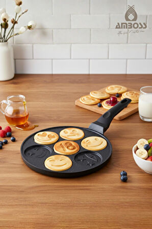 Vento Emoji Döküm Pankek Tavası