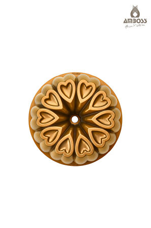 Ametist 2 Parça Döküm Kek Kalıbı ( Gold )