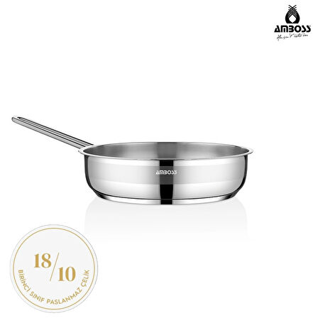 Amboss Saphire Paslanmaz Çelik 26 cm Kapaksız Çelik Tava 