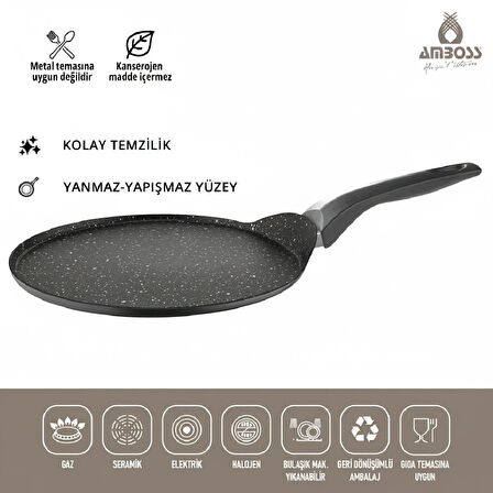 Amboss 26 cm Krep Tavası