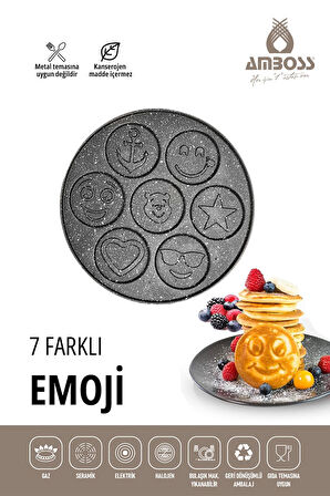 Funny Emoji Pankek Krep Tavası 26 Cm