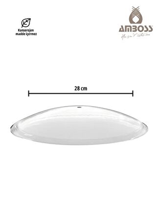 Amboss Tüm Tencere, Tava, Sahanlara uygun 28 cm Pyrex Cam Kapak