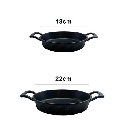 4 Parça Süper İkili Döküm Tava Sahan Seti