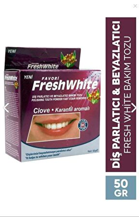 Fresh White Diş Tozu Karanfil Aromalı 50 gr