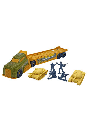 Molmo Toys Taşıyıcı Tır Arabalı ve Asker Temalı  Oyuncak Seti NZM-182 / Nzm 180