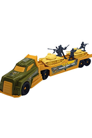 Molmo Toys Taşıyıcı Tır Arabalı ve Asker Temalı  Oyuncak Seti NZM-182 / Nzm 180