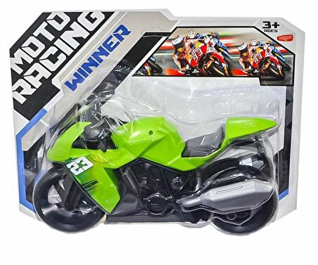 Moto Racing Yarış Motoru  29 cm Yeşil