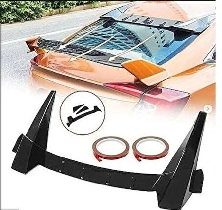 AUTOGP  Honda civic fc5 cam üstü spoiler typer model siyah boyalı 2016 / 2021