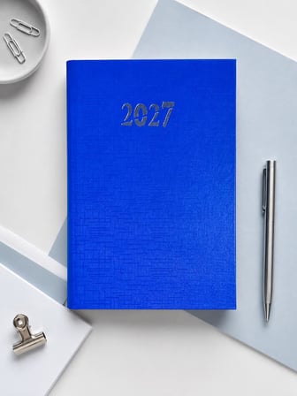 Ofisinn 2027 Cilt Bezli Sert Kapak 14x20 cm Planlayıcı Günlük Ajanda Lacivert