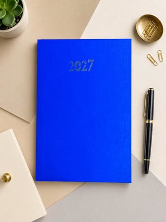 Ofisinn 2027 Cilt Bezli Sert Kapak 17x24 cm Planlayıcı Günlük Ajanda Lacivert
