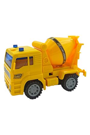 Oyuncak Beton Mikseri Sürtmeli Özellikli Sesli Işıklı Mikser Kısmı Hareketli 16cm. Beton Mikseri