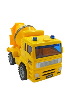 Oyuncak Beton Mikseri Sürtmeli Özellikli Sesli Işıklı Mikser Kısmı Hareketli 16cm. Beton Mikseri