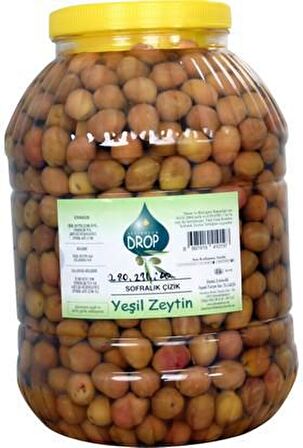 Drop Edremit Yeşil Çizik Zeytin 5 lik Pet (L) Net: 3500 g