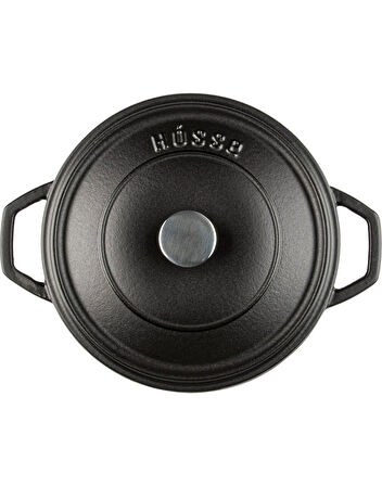 Hosse Demir Döküm 28 cm Kısa Tencere - Siyah (Hsykt-28-Syh)