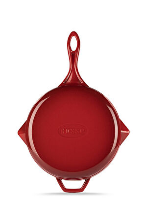 Hosse 24 Cm Demir Döküm Grill Tava Kırmızı